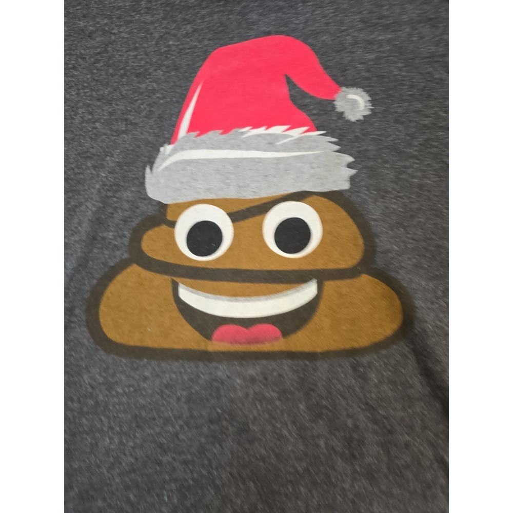 Emoji Poo Santa Tee Shirt New M